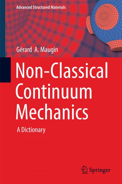 Cover of the book Non-Classical Continuum Mechanics by Gérard  A. Maugin, Springer Singapore