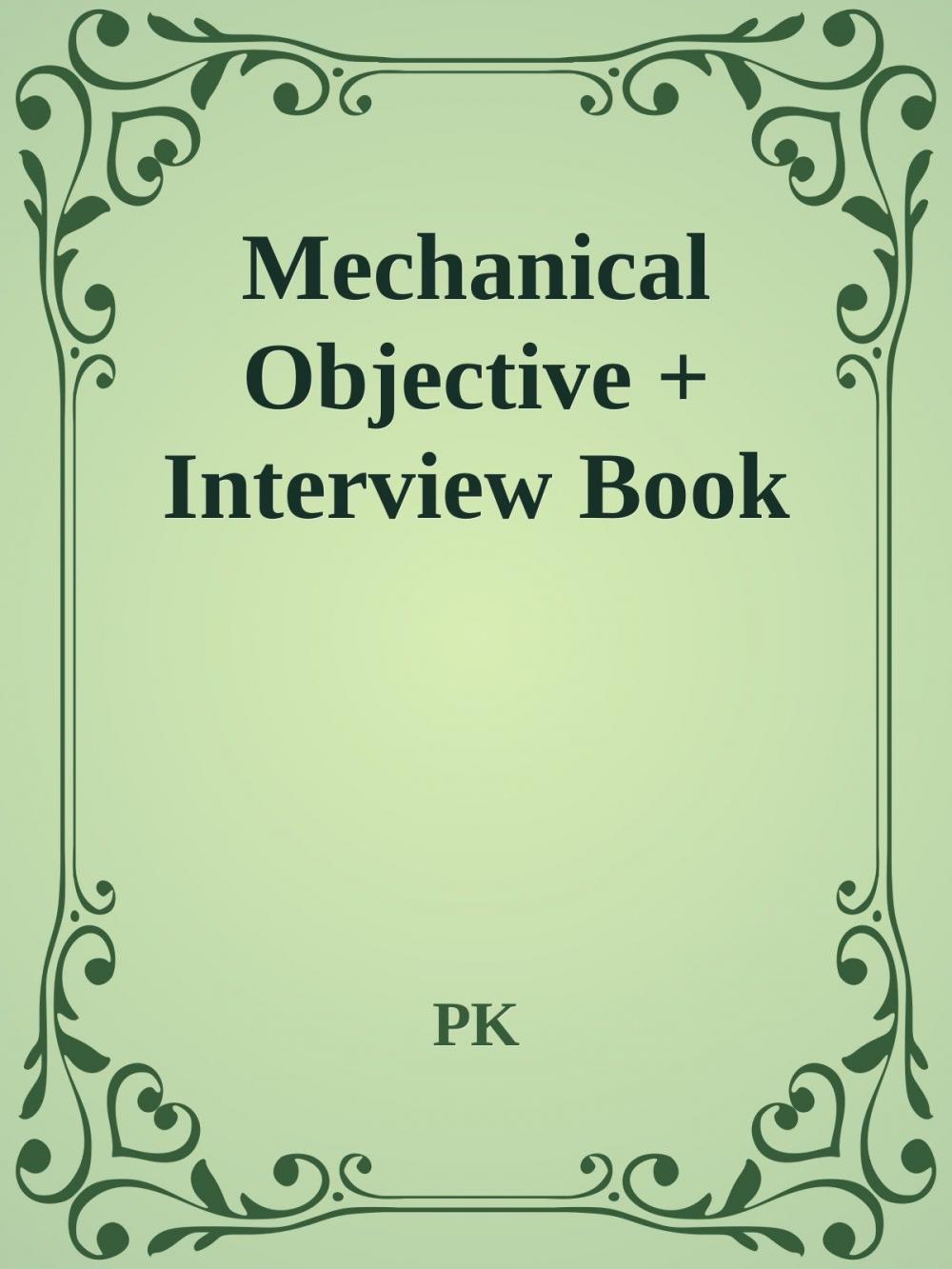 Big bigCover of Mechanical Objective+ Interview Book
