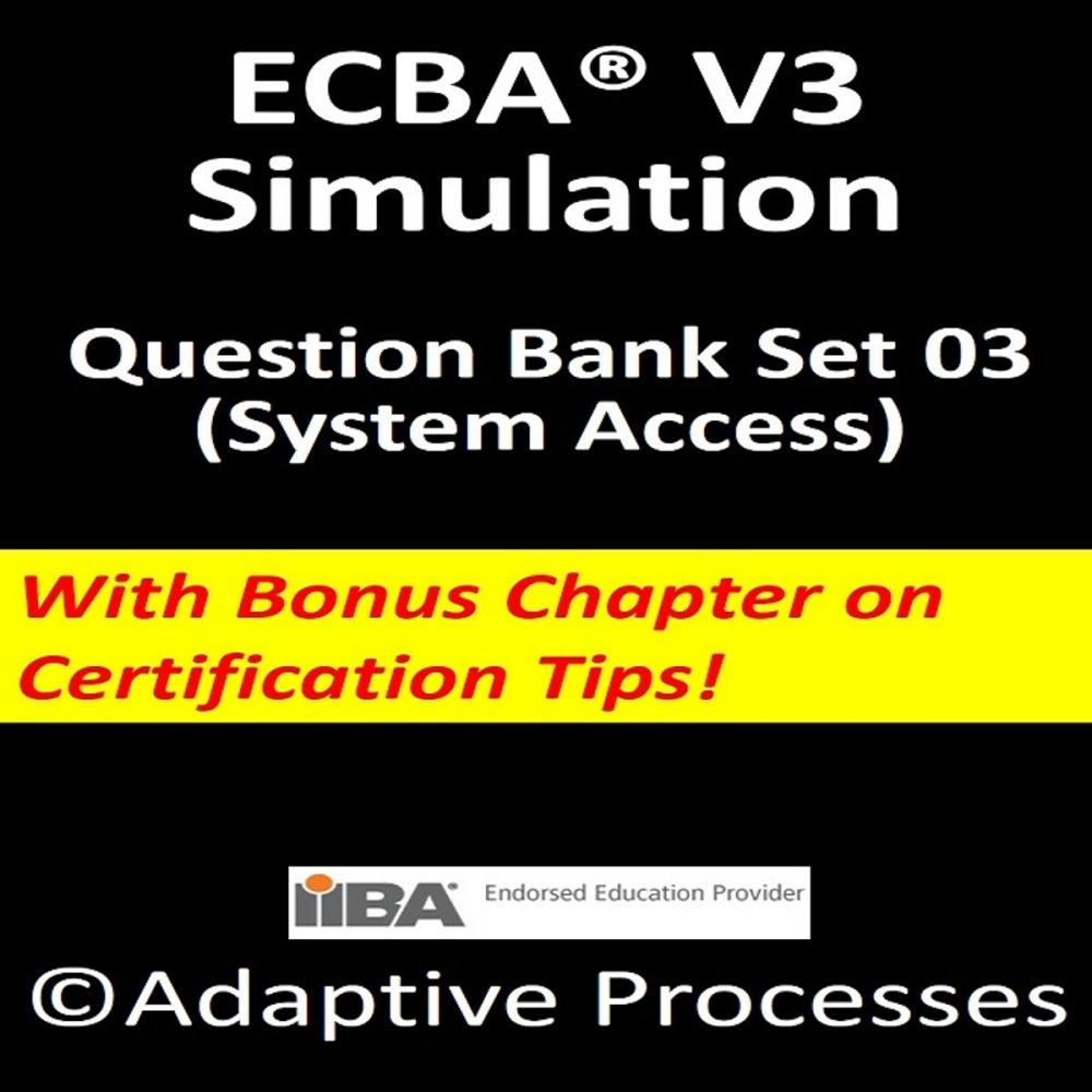 Big bigCover of ECBA V3-Simulation test - Set 3
