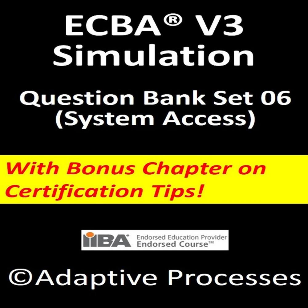 Big bigCover of ECBA V3-Simulation test - Set 6