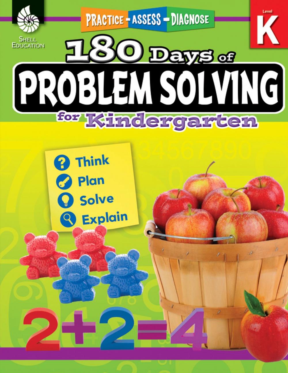 Big bigCover of 180 Days of Problem Solving for Kindergarten: Practice, Assess, Diagnose