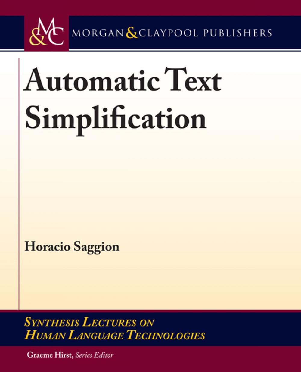 Big bigCover of Automatic Text Simplification