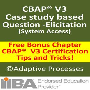Cover of CBAP V3 Case Study Question -Elicitation