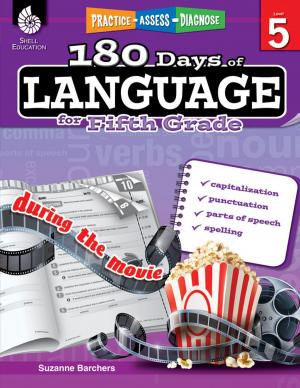 Book cover of 180 Days of Language for Fifth Grade: Practice, Assess, Diagnose