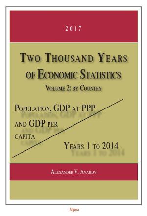 Book cover of Two Thousand Years of Economic Statistics, Years 1-2014, Vol. 2, by Country