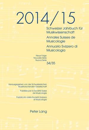 Cover of Schweizer Jahrbuch fuer Musikwissenschaft- Annales Suisses de Musicologie- Annuario Svizzero di Musicologia