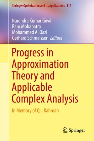 Cover of the book Progress in Approximation Theory and Applicable Complex Analysis by Roberta Minazzi