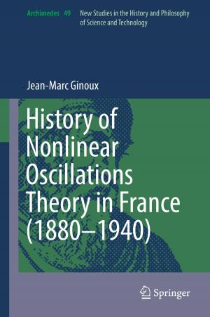 Cover of the book History of Nonlinear Oscillations Theory in France (1880-1940) by Jan Ježek, Jan Hlaváček, Jaroslav Šebestík