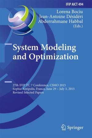 Cover of the book System Modeling and Optimization by Alexander Chursin, Yuri Vlasov, Yury Makarov