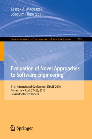 Cover of the book Evaluation of Novel Approaches to Software Engineering by Sofia B. Dias, José A. Diniz, Leontios J. Hadjileontiadis