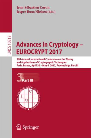 Cover of the book Advances in Cryptology – EUROCRYPT 2017 by Rochelle Caplan, Jana E. Jones, Sigita Plioplys, Julia Doss