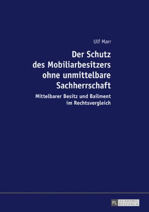 Cover of the book Der Schutz des Mobiliarbesitzers ohne unmittelbare Sachherrschaft by 