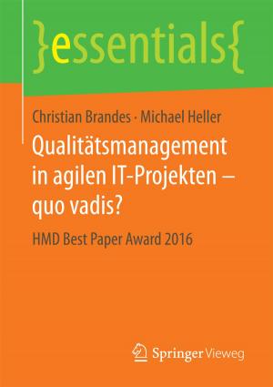 Cover of the book Qualitätsmanagement in agilen IT-Projekten – quo vadis? by Fritz Reheis