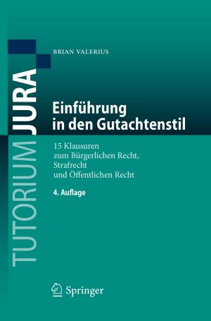 Cover of the book Einführung in den Gutachtenstil by Verena Schweizer, Susanne Wachter-Müller, Dorothea Weniger