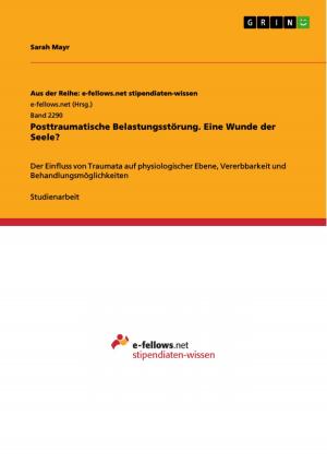 Cover of the book Posttraumatische Belastungsstörung. Eine Wunde der Seele? by Yulia Pinter