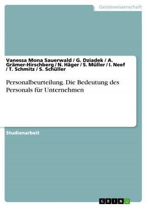 Cover of the book Personalbeurteilung. Die Bedeutung des Personals für Unternehmen by Steffen Schmidt