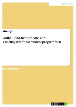 Cover of the book Aufbau und Instrumente von Führungskräftenachwuchsprogrammen by Hannah Gerten