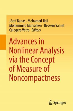 Cover of the book Advances in Nonlinear Analysis via the Concept of Measure of Noncompactness by Zhen Liu, Xin Liang, Landi Sun