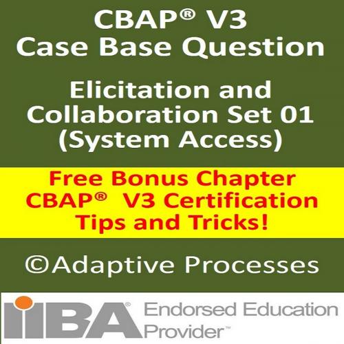 Cover of the book CBAP V3 Case Study Based Question - Elicitation - SET 2 by LN Mishra, Adaptive Processes