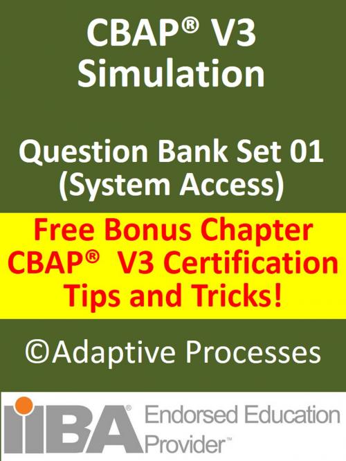 Cover of the book CBAP V3 Simulation test - Set 01 by LN Mishra, Adaptive Processes