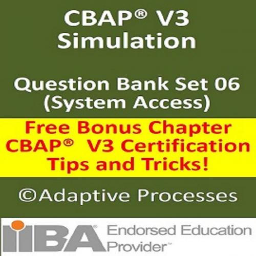 Cover of the book CBAP V3 Simulation test - Set 06 by LN Mishra, Adaptive Processes