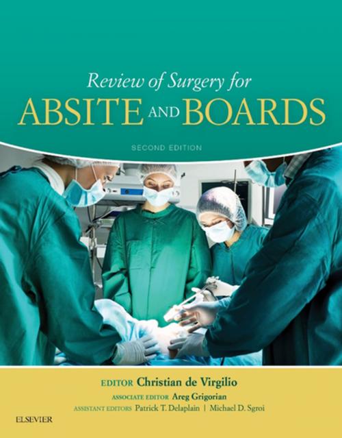 Cover of the book Review of Surgery for ABSITE and Boards E-Book by Christian DeVirgilio, MD, FACS, Areg Grigorian, MD, Elsevier Health Sciences