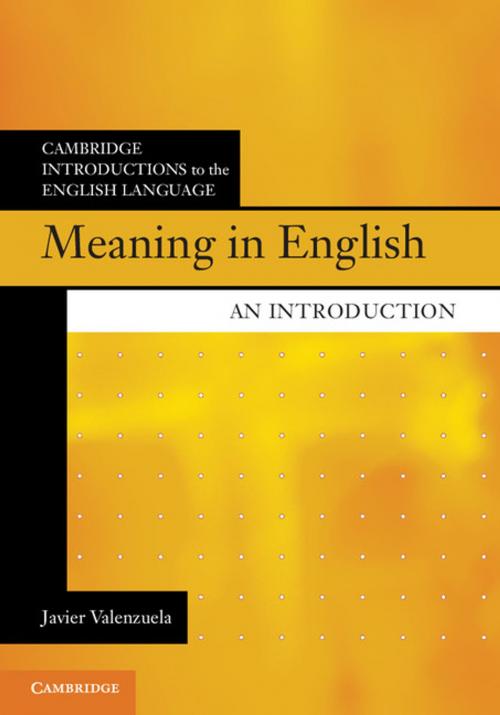 Cover of the book Meaning in English by Javier Valenzuela, Cambridge University Press
