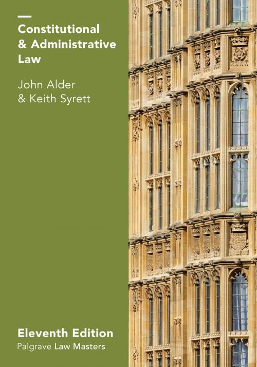 Cover of the book Constitutional and Administrative Law by John Alder, Keith Syrett, Macmillan Education UK