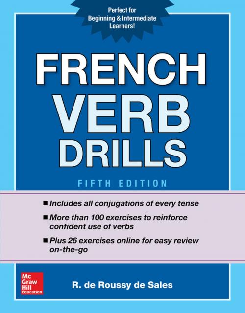 Cover of the book French Verb Drills, Fifth Edition by R. de Roussy de Sales, McGraw-Hill Education