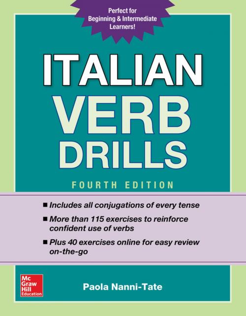 Cover of the book Italian Verb Drills, Fourth Edition by Paola Nanni-Tate, McGraw-Hill Education