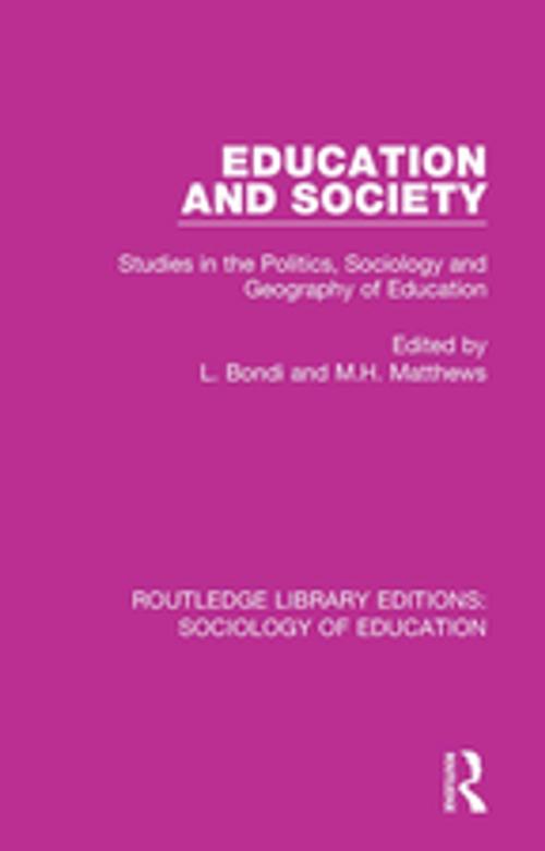 Cover of the book Education and Society by , Taylor and Francis