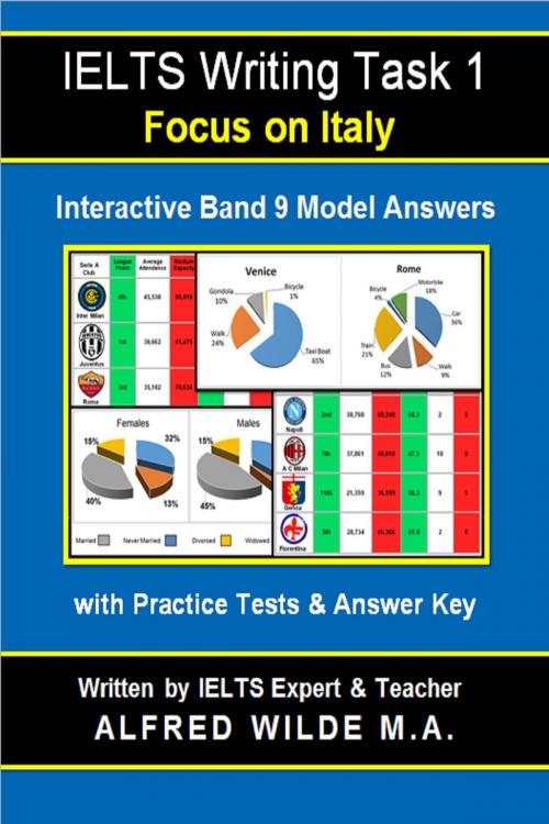 Cover of the book IELTS Writing Task 1 Interactive Model Answers & Practice Tests (Focus on Italy) by Alfred Wilde M.A., Alfred Wilde M.A.