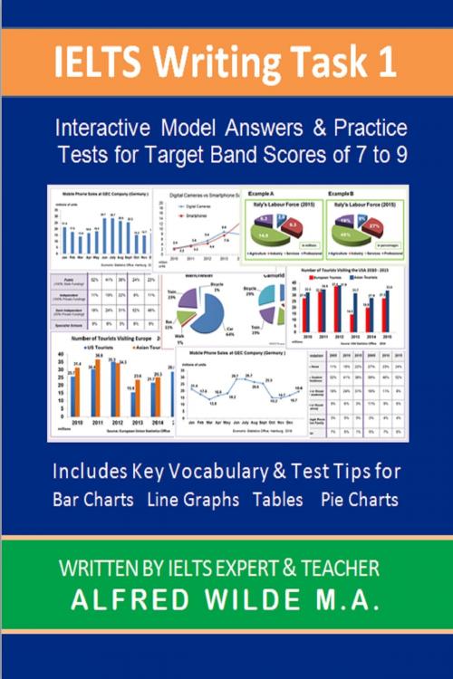 Cover of the book IELTS Writing Task 1 Interactive Model Answers, Practice Tests, Vocabulary & Test Tips by Alfred Wilde M.A., Alfred Wilde M.A.