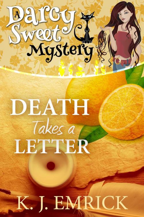 Cover of the book Death Takes a Letter by K.J. Emrick, South Coast Publishing