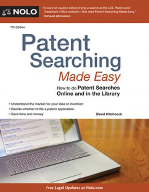 Cover of the book Patent Searching Made Easy by David Hitchcock, NOLO