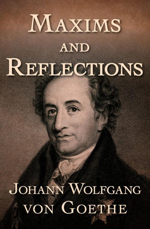 Cover of the book Maxims and Reflections by Johann Wolfgang von Goethe, Open Road Media