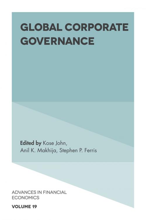Cover of the book Global Corporate Governance by , Emerald Publishing Limited