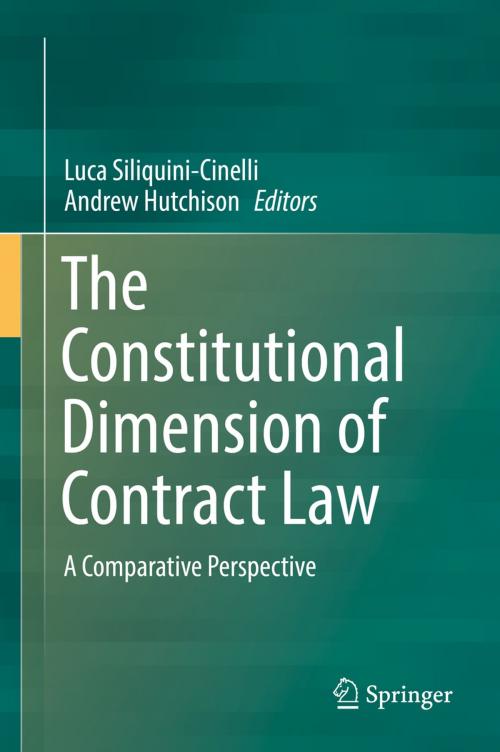 Cover of the book The Constitutional Dimension of Contract Law by , Springer International Publishing