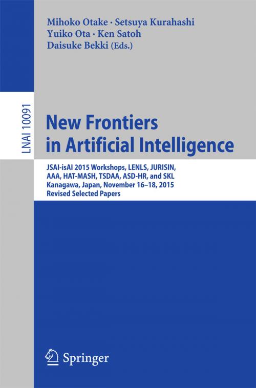 Cover of the book New Frontiers in Artificial Intelligence by , Springer International Publishing