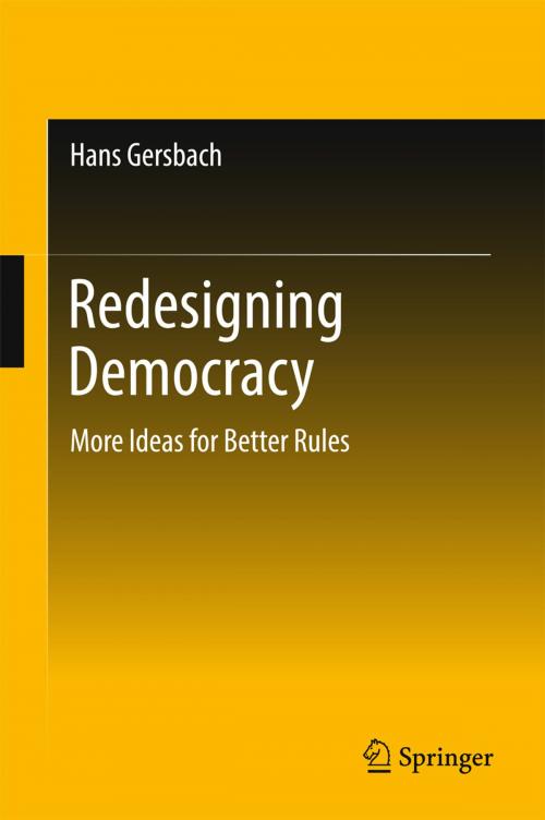 Cover of the book Redesigning Democracy by Hans Gersbach, Springer International Publishing