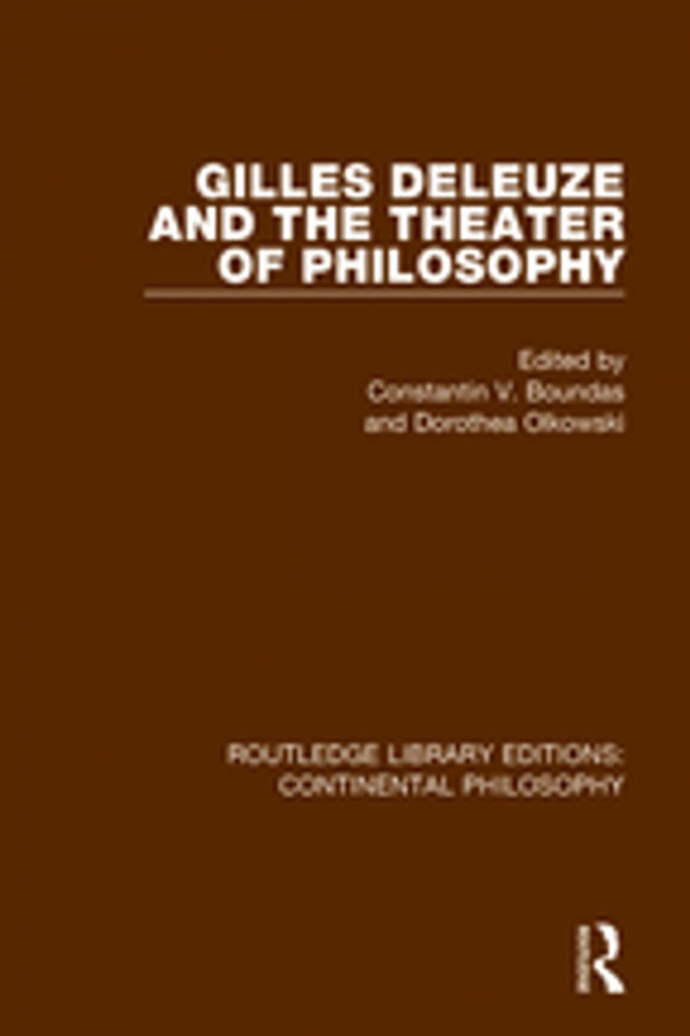 Big bigCover of Gilles Deleuze and the Theater of Philosophy