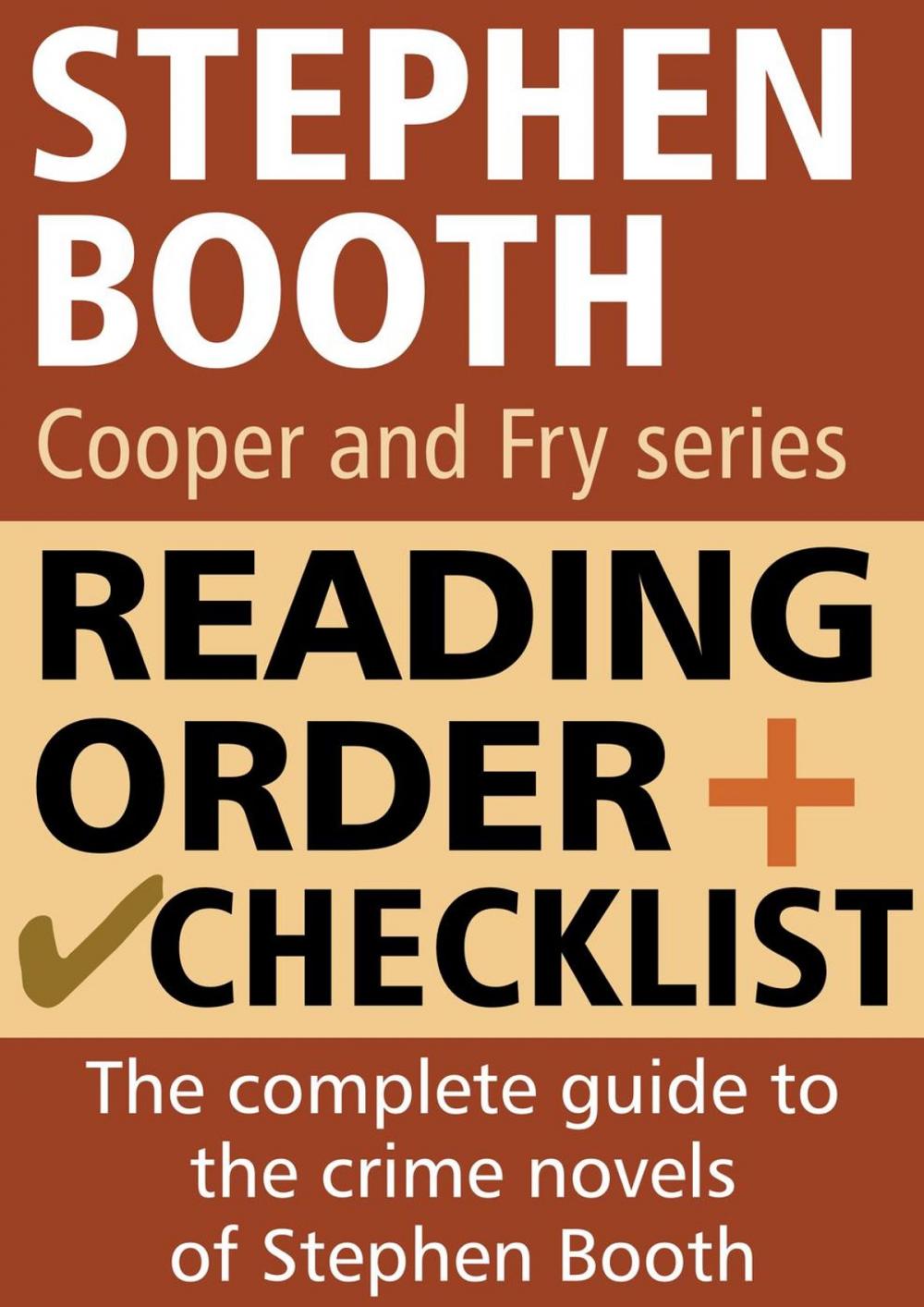 Big bigCover of Stephen Booth Reading Order and Checklist