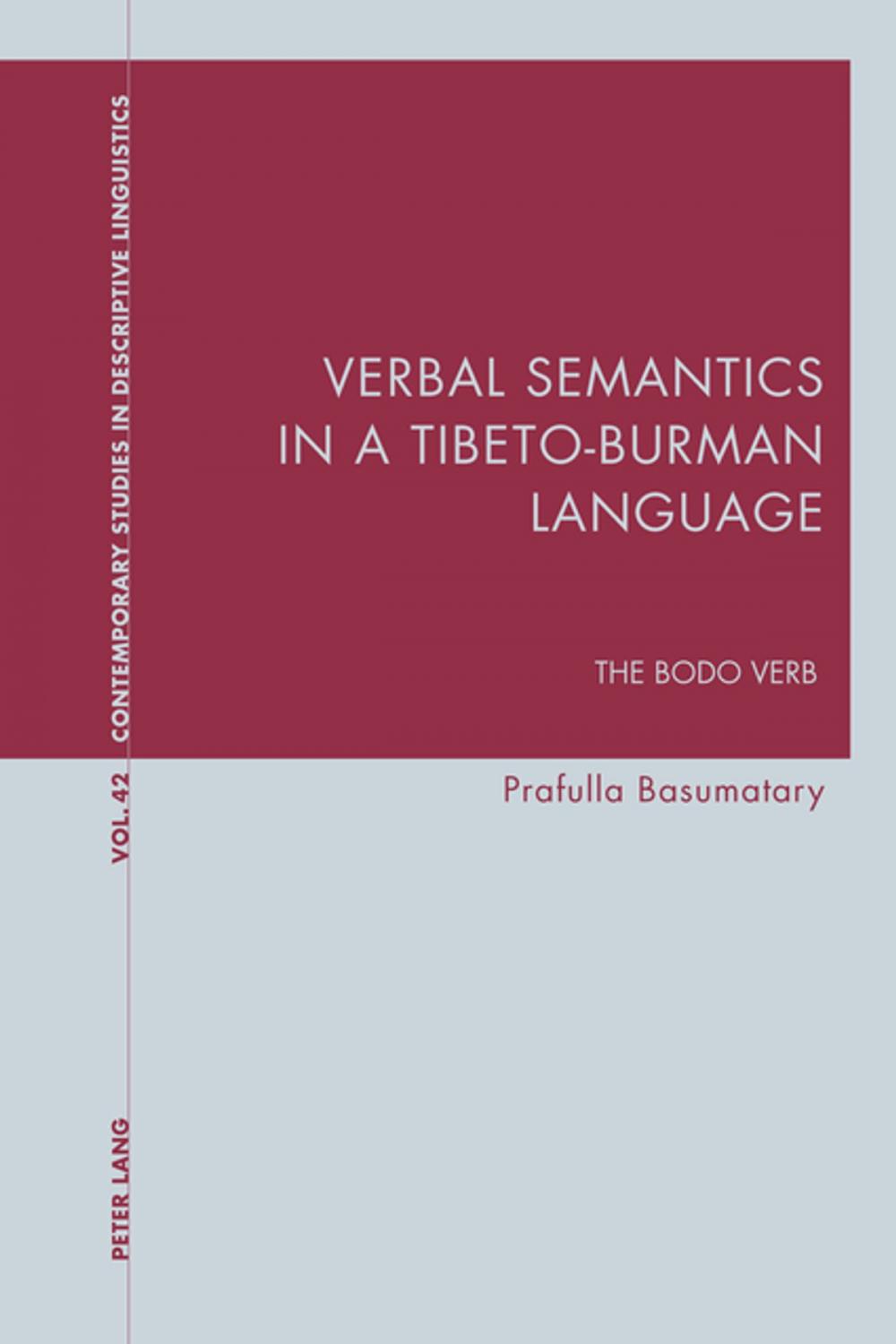 Big bigCover of Verbal Semantics in a Tibeto-Burman Language
