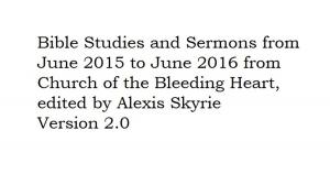 Cover of Bible Studies and Sermons from June 2015 to June 2016