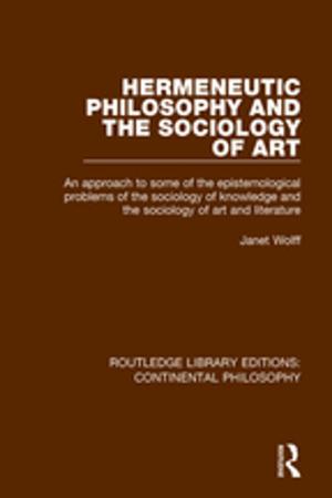 Cover of the book Hermeneutic Philosophy and the Sociology of Art by Jonathan Xavier Inda