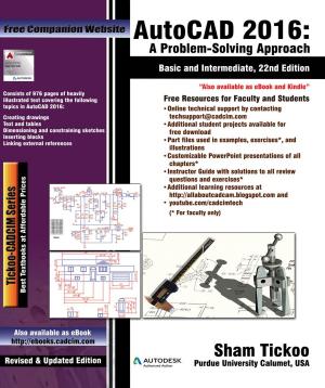Cover of AutoCAD 2016: A Problem-Solving Approach, Basic and Intermediate