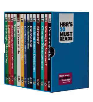Cover of the book HBR's 10 Must Reads Ultimate Boxed Set (14 Books) by Harvard Business Review, Daniel Goleman, Robert Steven Kaplan, Susan David, Tasha Eurich