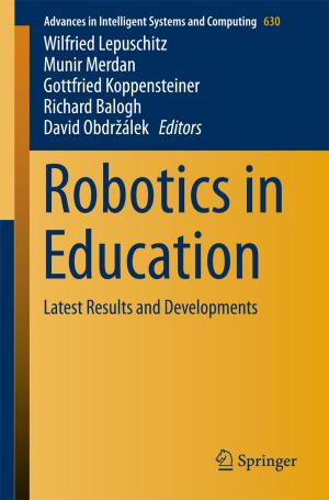 Cover of the book Robotics in Education by Karina R. Jensen