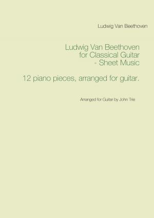 Book cover of Ludwig Van Beethoven for Classical Guitar - Sheet Music