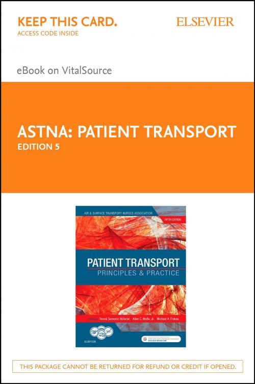 Cover of the book Patient Transport - E-Book by ASTNA, Elsevier Health Sciences